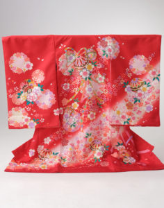 赤い女の子お宮まり着物