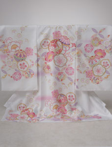 女の子お宮参り祝い着白色